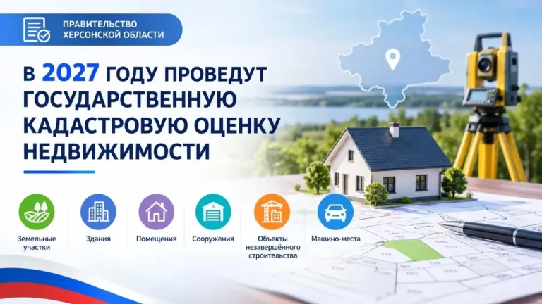 В Херсонской области в 2027 году оценят кадастровую стоимость недвижимости