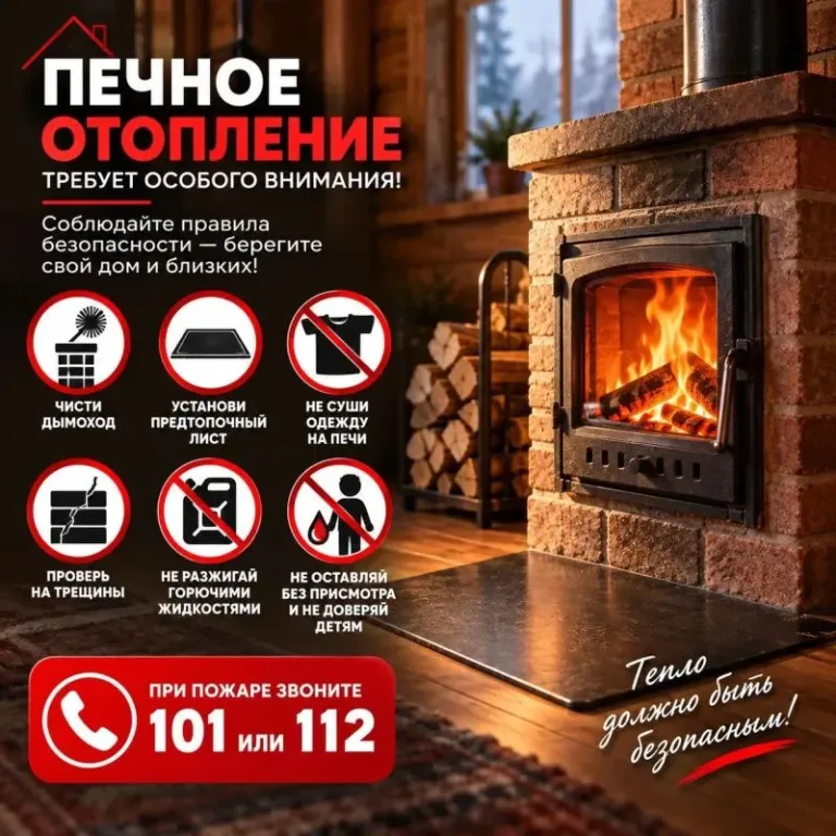 Печи перед отопительным сезоном нужно чистить не реже раза в три месяца